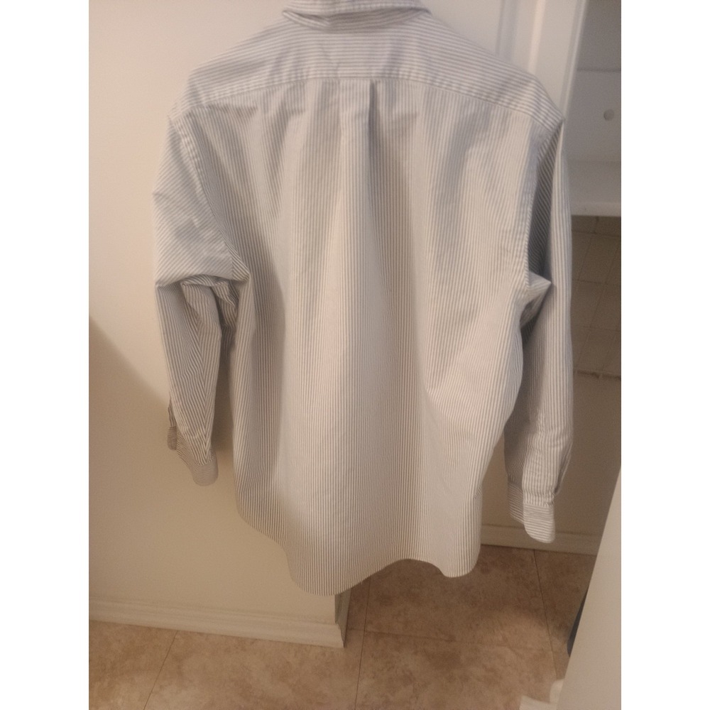 Ralph Lauren Men's Long-Sleeve Shirt Button Down, Classic Fit, Blue/White Stripe - Picture 4 of 4